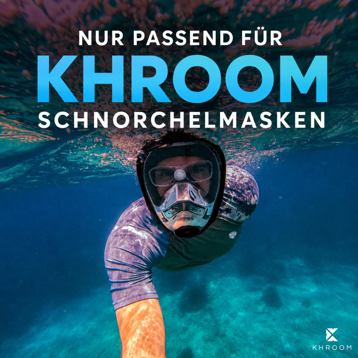 Khroom Sehhilfe-Linsen für Schnorchelmaske – Korrekturgläser nur passend für Khroom Vollgesichts-Schnorchelmasken, Schnorchler mit Brillengläsern unter Wasser