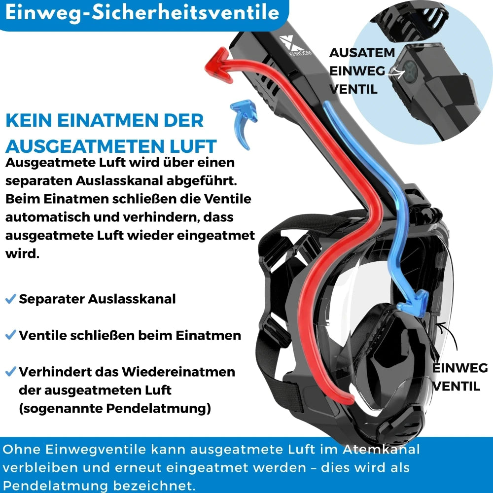 Khroom Seaview Pro Plus Schnorchelmaske CO2 sicher